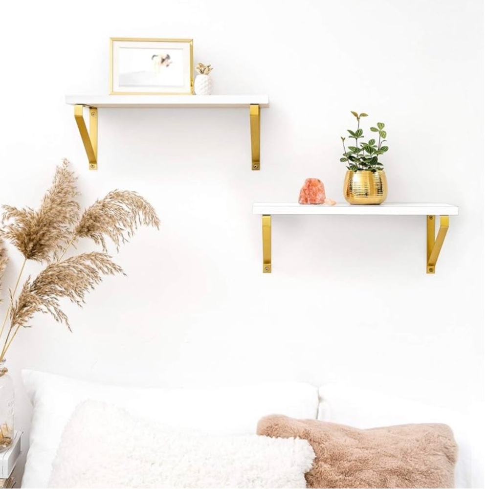 Minimalist Gold Shelve Brackets — New!
